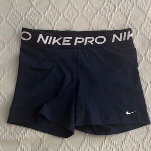Nike Women's Dark Blue Pro Athletic Shorts